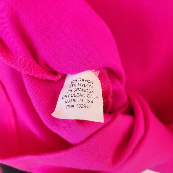 AMANDA UPRICHARD Hot Pink Cutout Back Bow Dress Large - Picture 4 of 7